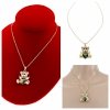 @2828 Złoty łańcuszek Austrian Crystal 40+5 naszyjnik pozłacany 14K Xuping miś